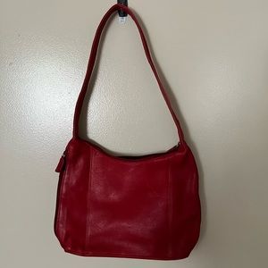 Red leather purse